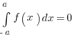 int{-a}{a}{f(x)}dx=0